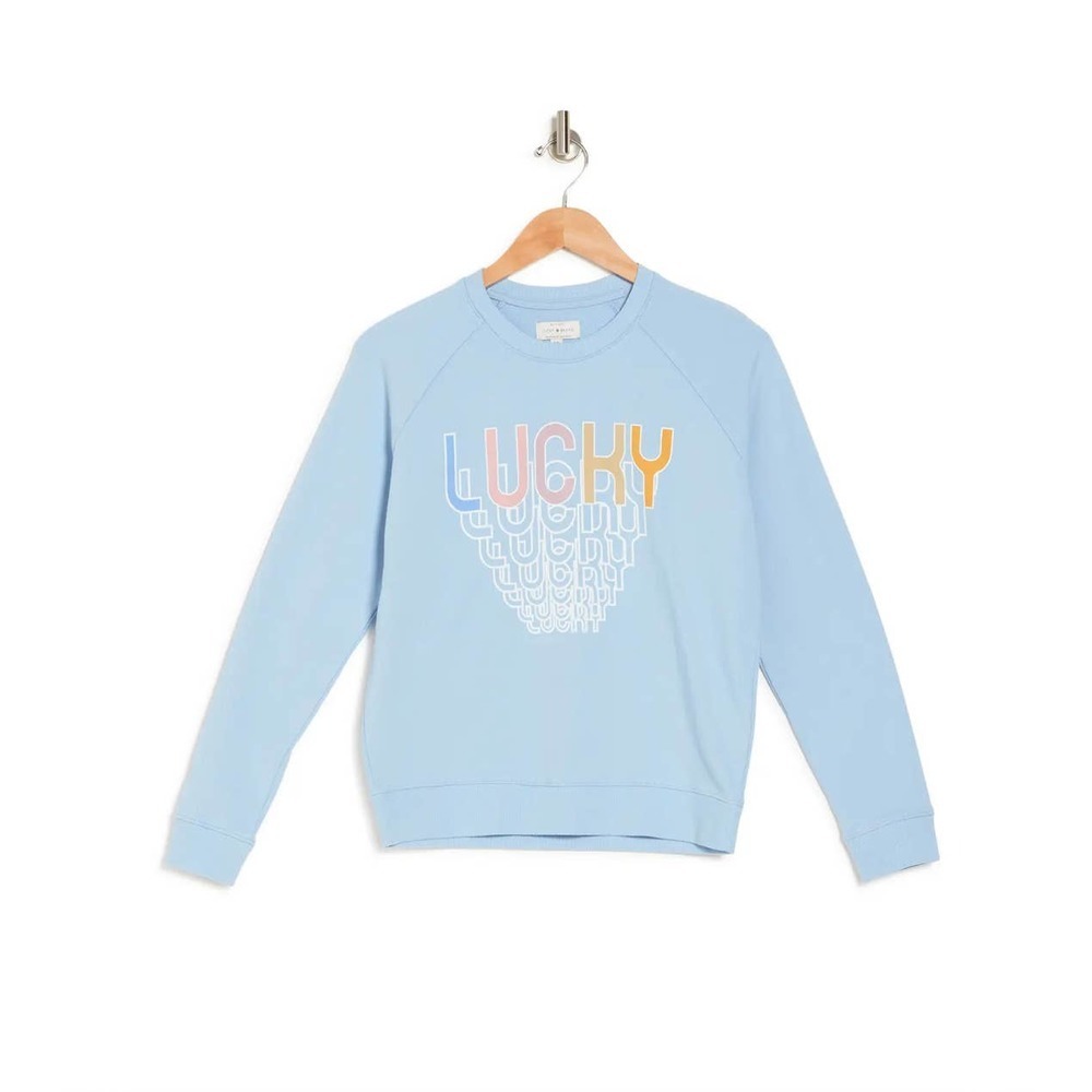 Lucky Brand Sweatshirt in Light Blue Size M